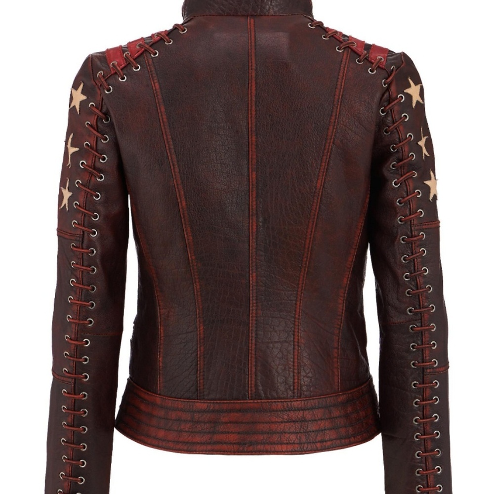 Black Rivet  leather  jacket - Picture 4 of 8